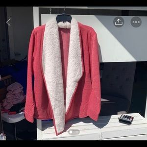 Sherpa Red Cardigan